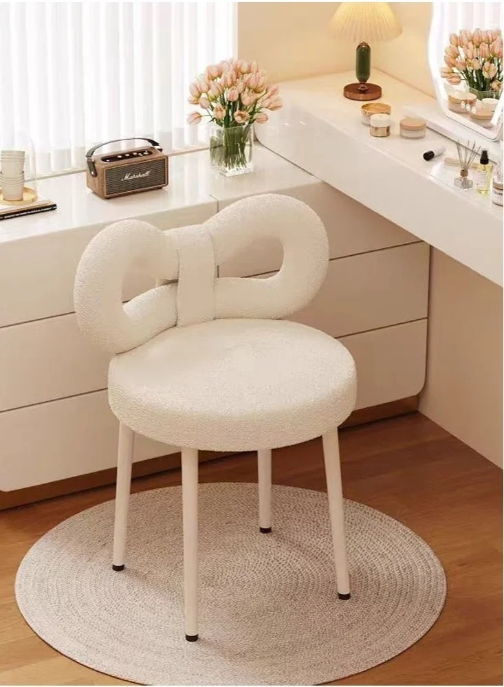 C&C Home Modern Minimalist Vanity Chair Bowknot Backrest Makeup Desk Chair (36x36x67 cm) 1efp0