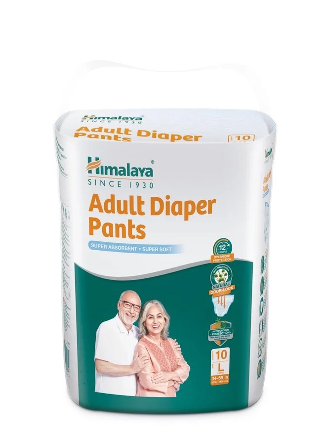 Himalaya Adult Diaper Pants (Large) Premium Absorbent Underwear for Incontinence (10 Count) kye5l