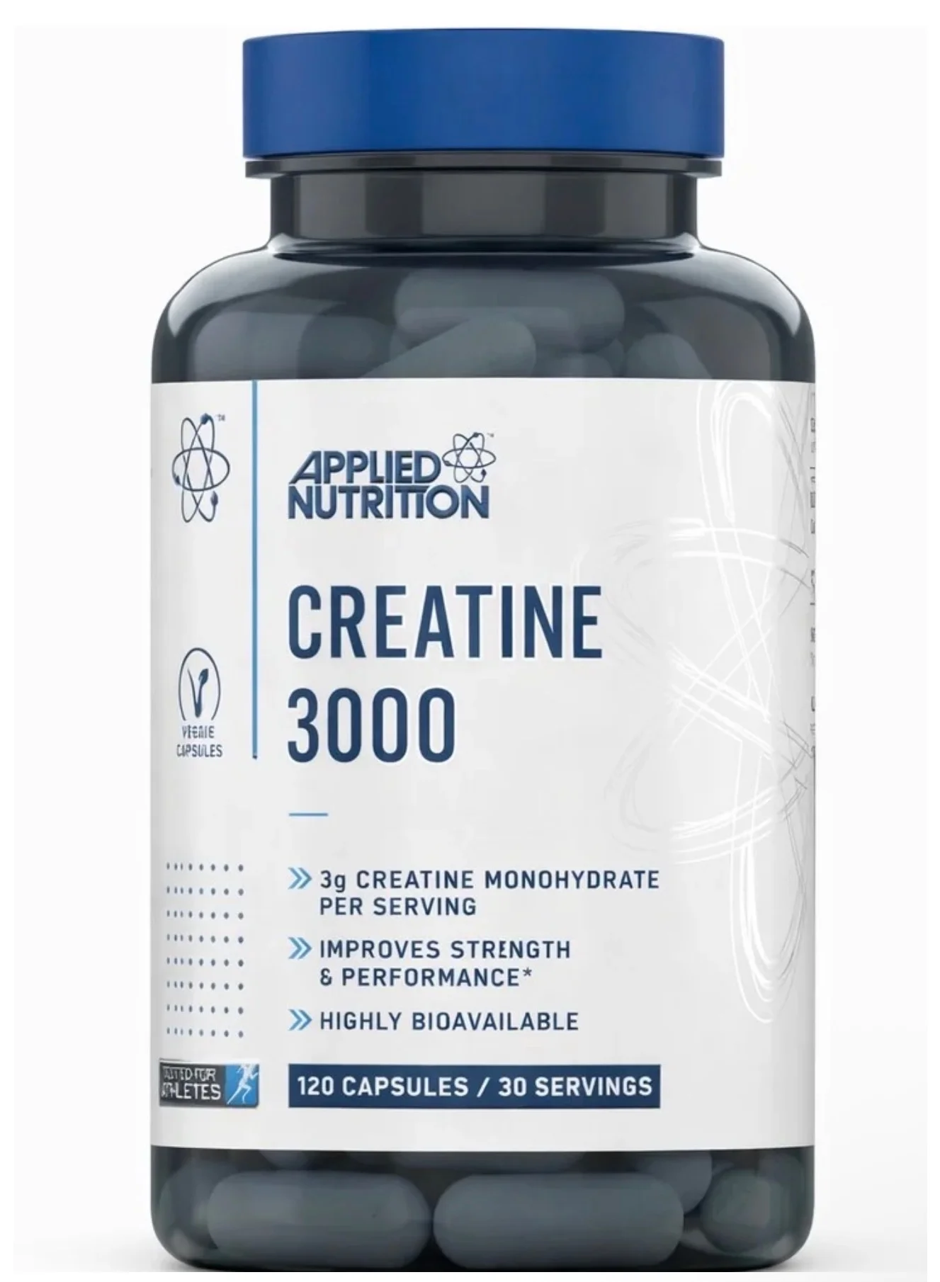 Applied Nutrition Creatine 3000 Monohydrate Supplement (120 Capsules, 30 Servings) hz43y
