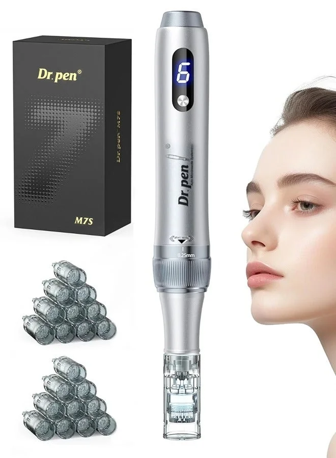 Professional Microneedle Derma Pen System for Skin Texture and Facial Care (20-Piece Needle Cartridge Set) aih6h