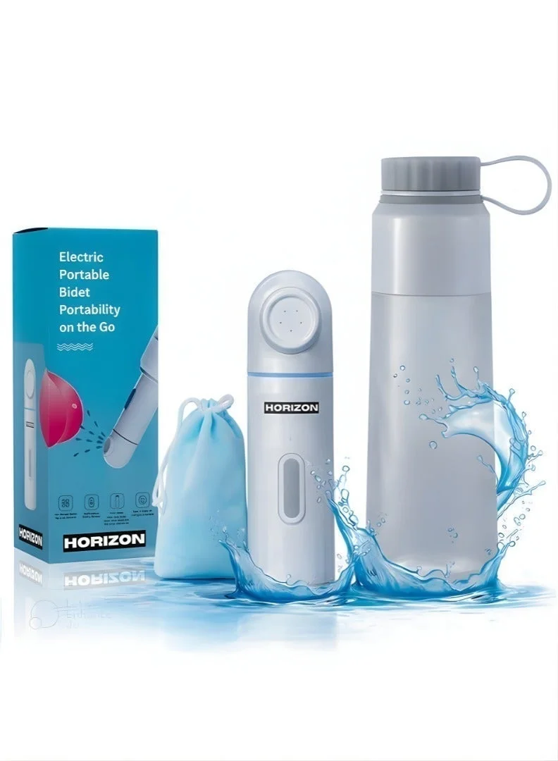 Horizon Electric Portable Bidet Handheld Travel Sprayer with 350mL Reservoir (Rechargeable, Waterproof, USB-C) plkx9