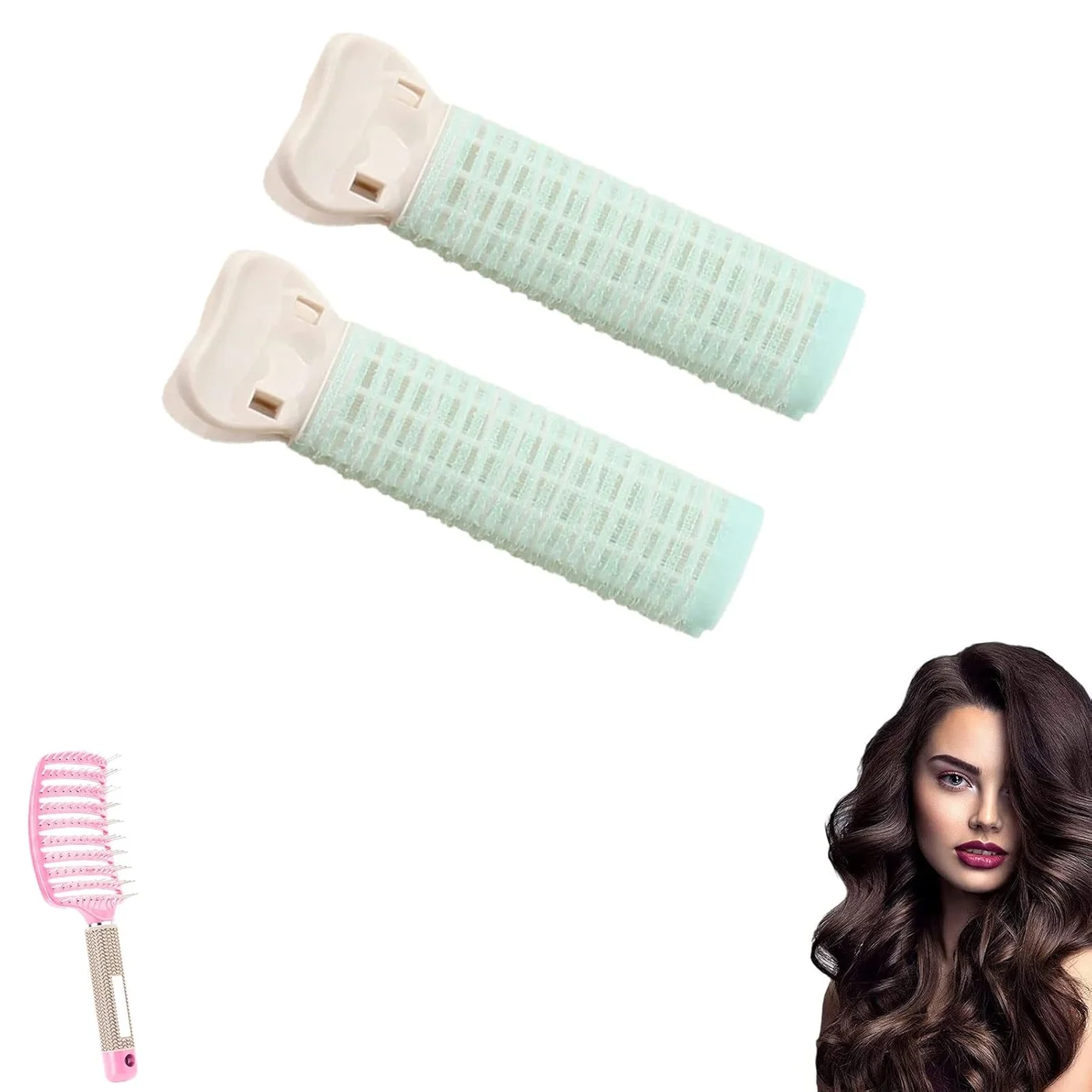 Premium Volumizing Hair Root Clips Heatless Styling Tool for Fuller-Looking Hair (Green, 2pcs) dorz3