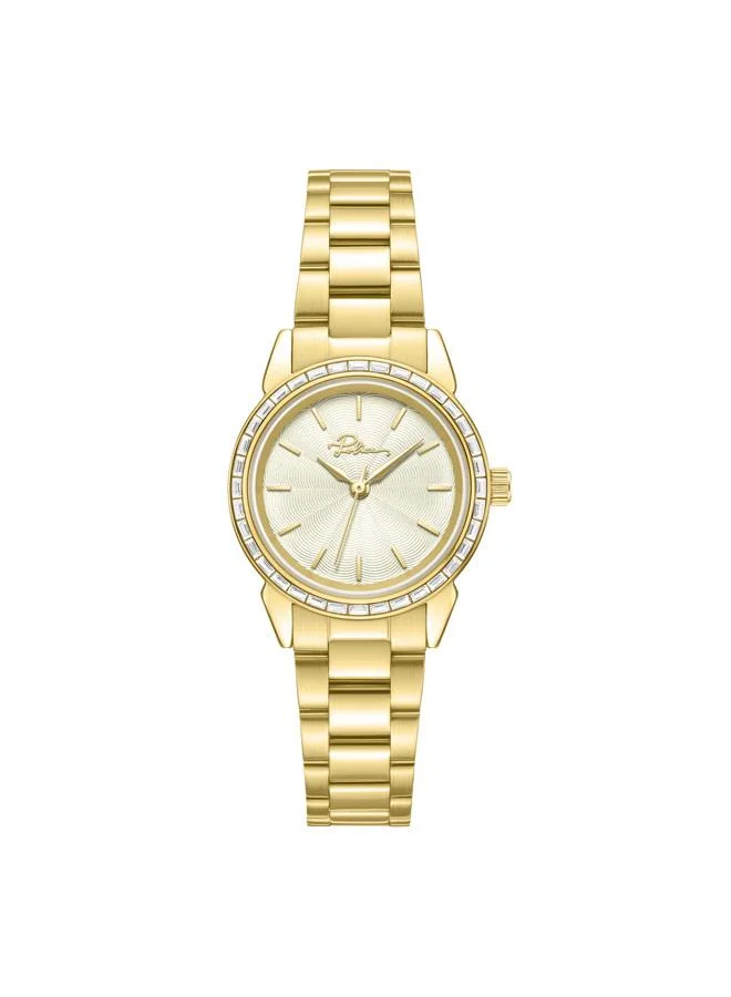 POLICE Miona Analog Watch for Women Champagne Dial Stainless Steel Bracelet (30mm) 70906