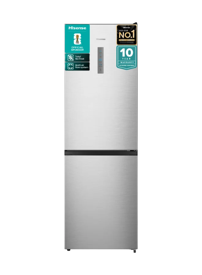 Hisense Two Door Bottom Mount Refrigerator with Multi Air Flow and Frost Free Technology (Silver, 390L) eb92m