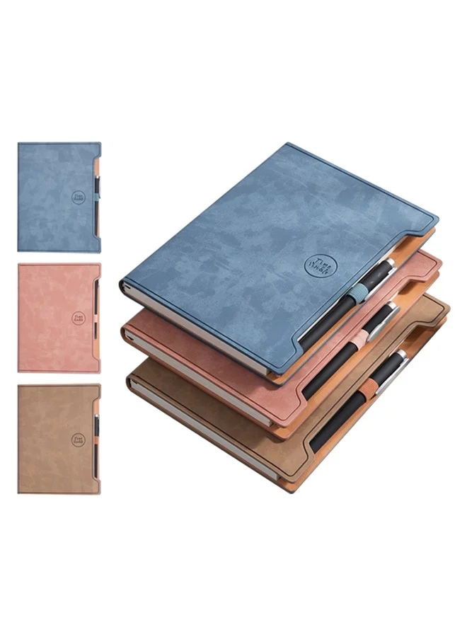 BiuTFon A5 Hardcover Lined Journal Notebook with Pen Set (3 Pack, 200 Pages) m5p6r