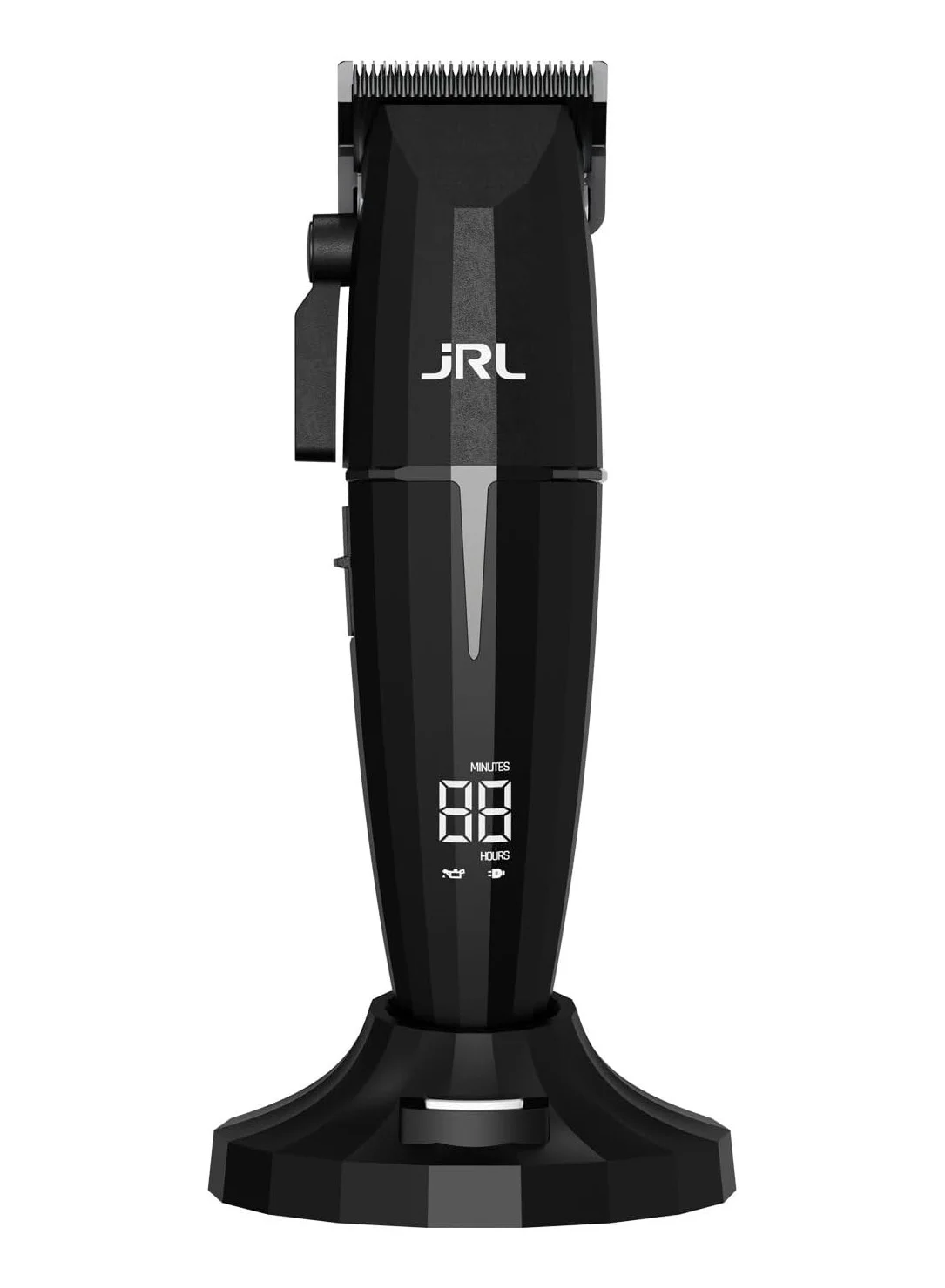 JRL Professional Onyx Cordless Hair Clipper with Smart Digital Display and Self-Cooling Fade Blades (Black) wfkd2