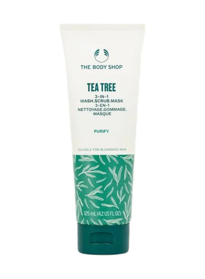 The Body Shop Tea Tree 3-in-1 Wash, Scrub & Mask (For All Skin Types, 125 mL) 189gv