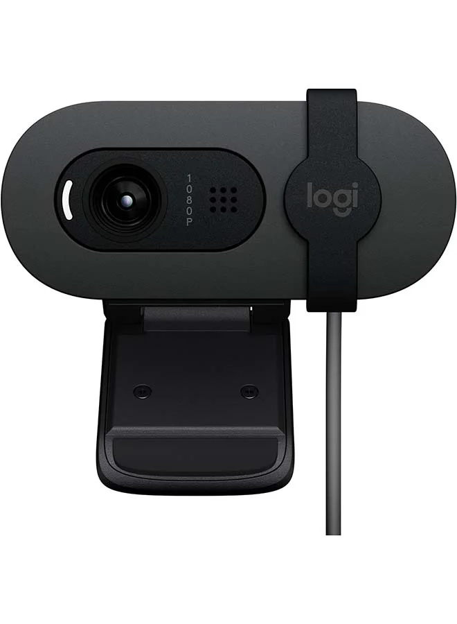 Premium Full HD 1080p Webcam with Auto-Light Balance and Privacy Shutter (Graphite, USB-A) ss879