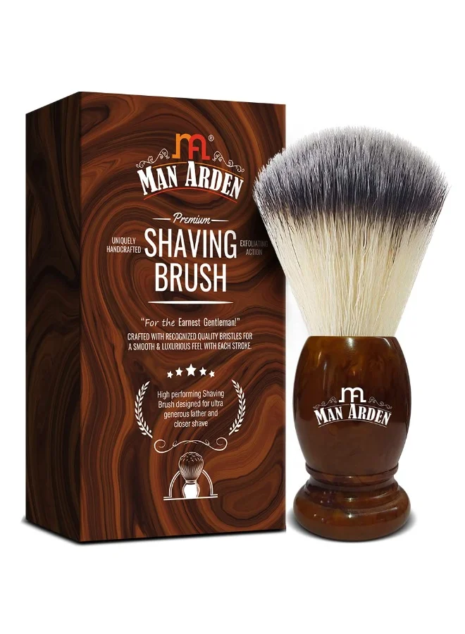 Premium Vintage Finish Shaving Brush with Ultra-Soft Absorbent Bristles and Ergonomic Long Handle for Smooth Grooming (1 Piece) f7z7l