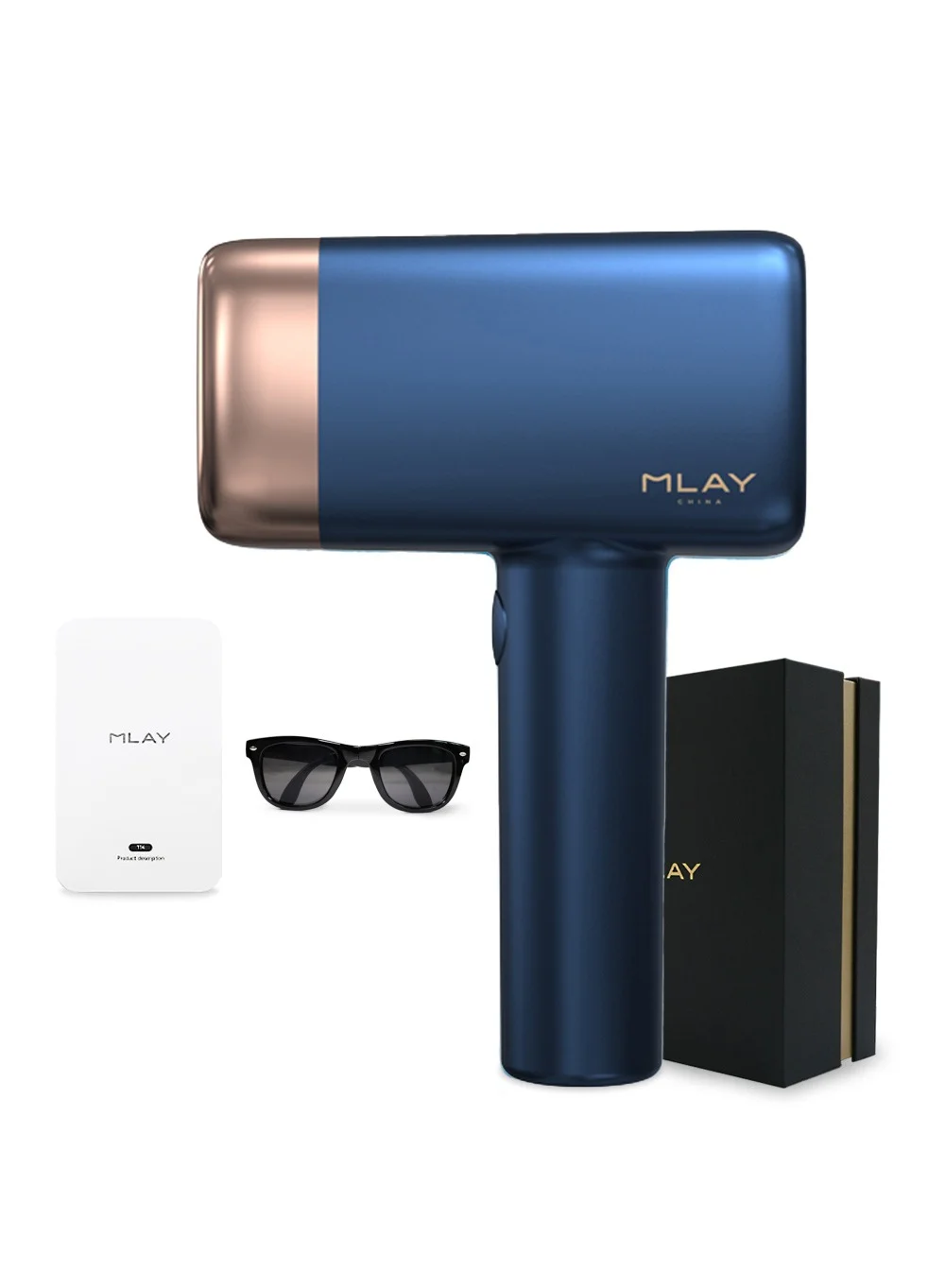 MLAY T14 Laser Hair Removal Device Professional IPL System for Full Body (500,000 Flashes, White) m2uw5