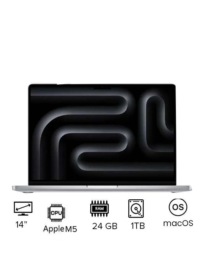 Premium Smart Laptop Pro 14-Inch Display 24GB RAM 1TB SSD 10-Core CPU macOS (Silver, 14 Inch) gxaxd