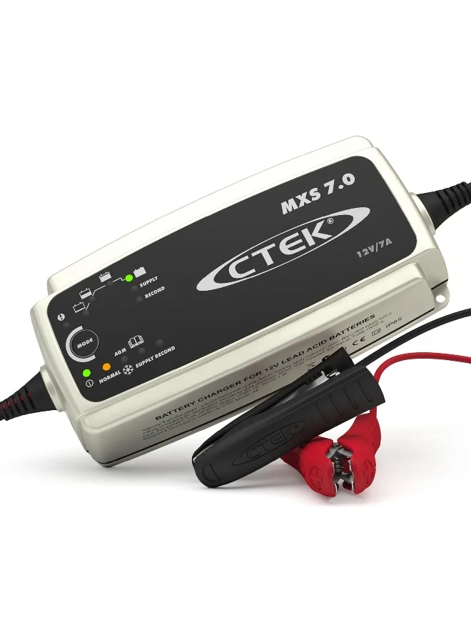 Premium 12V Automatic Battery Charger and Maintainer (7A, UK Plug) 2ww7m
