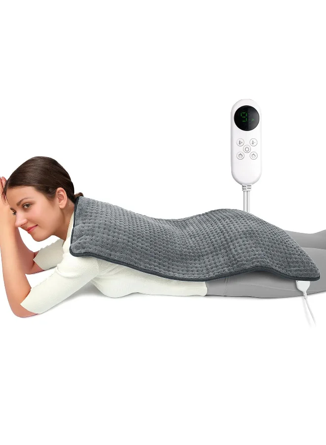 JOUDIYA Electric Heating Pad for Back and Muscle Comfort, Premium Double Flannel Fabric with Adjustable Heat Settings (60x30cm) 9zxu9
