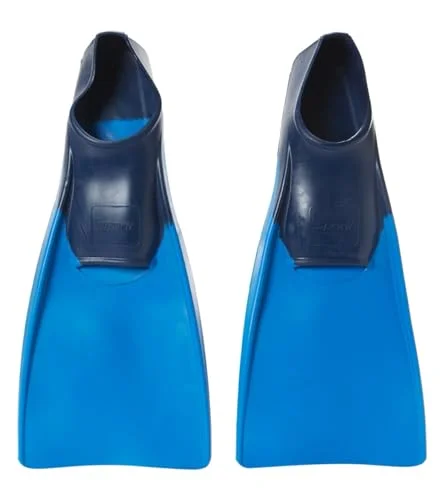 Sporti Long Swim Fins Floating Flippers for Swimming and Snorkeling Training (Blue Navy, Size M 8-9 / W 9-10) efs6c