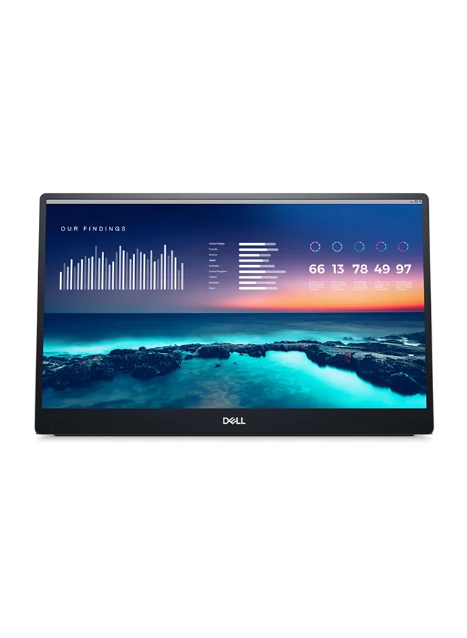 Premium 14-inch FHD IPS Portable Monitor, 1080P LED Display, 60Hz Refresh Rate, USB-C Connectivity, Slim Design (Black, 14-inch) 4tccz