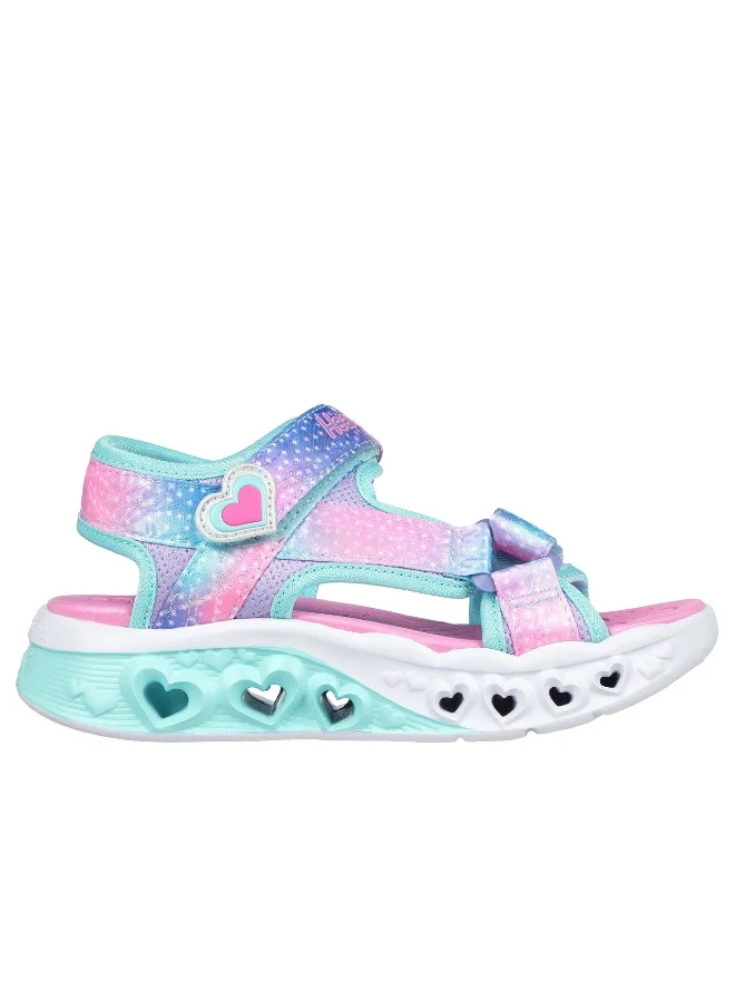 Premium Glitter Heart Sandals for Kids Comfortable Lightweight Open-Toe Footwear (Silver, 20 cm) vnurr