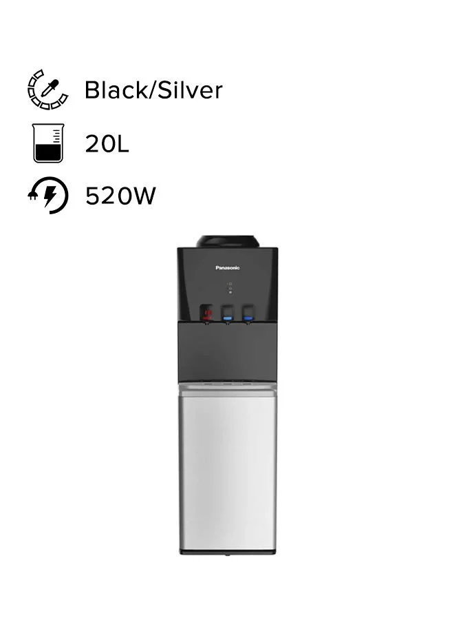 Premium Hot and Cold Water Dispenser Floor Standing Unit (Black and Silver, 1 Unit) u4fnu