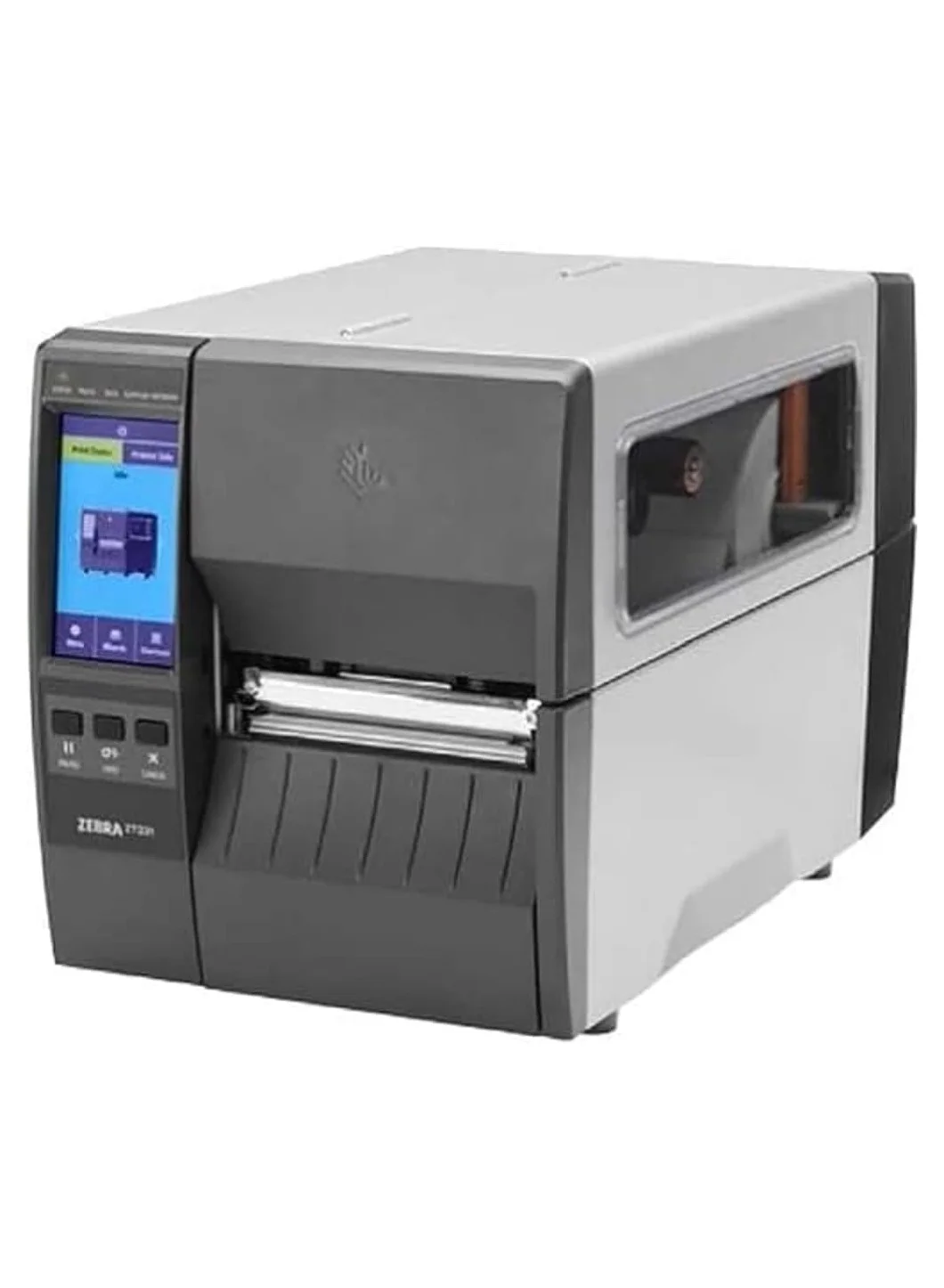 Industrial Thermal Transfer Barcode Label Printer 300dpi High-Resolution Desktop Labeling Machine with Bluetooth and USB Connectivity (Grey) zodqr