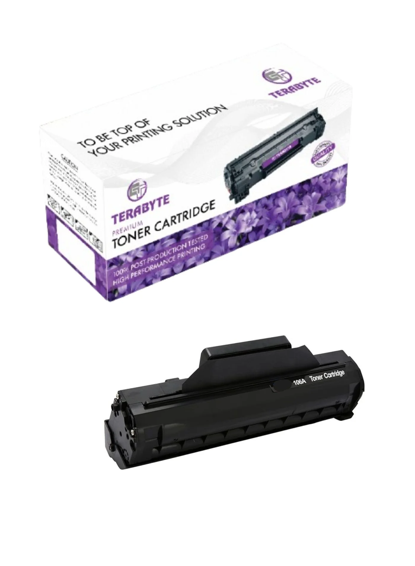 Terabyte 106A Compatible Toner Cartridge Premium High-Yield Printing Supply for Laser Printers (Black, 1000 Pages) lrc9i