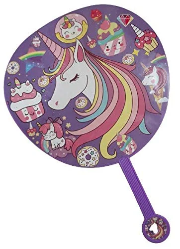 Unicorn Hand Fan Party Favor Set for Kids (Pack of 12) 2at0q
