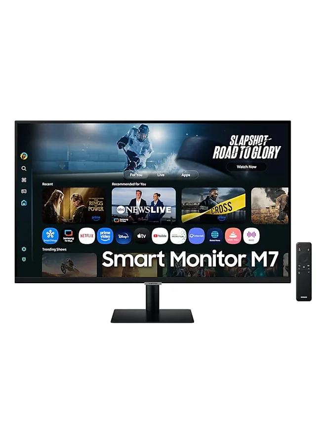 Premium 32-inch 4K Smart Monitor Ultra-HD LED Display with Integrated AI Picture Optimizer and Built-in Speakers (Black, 81 cm) pcdfq