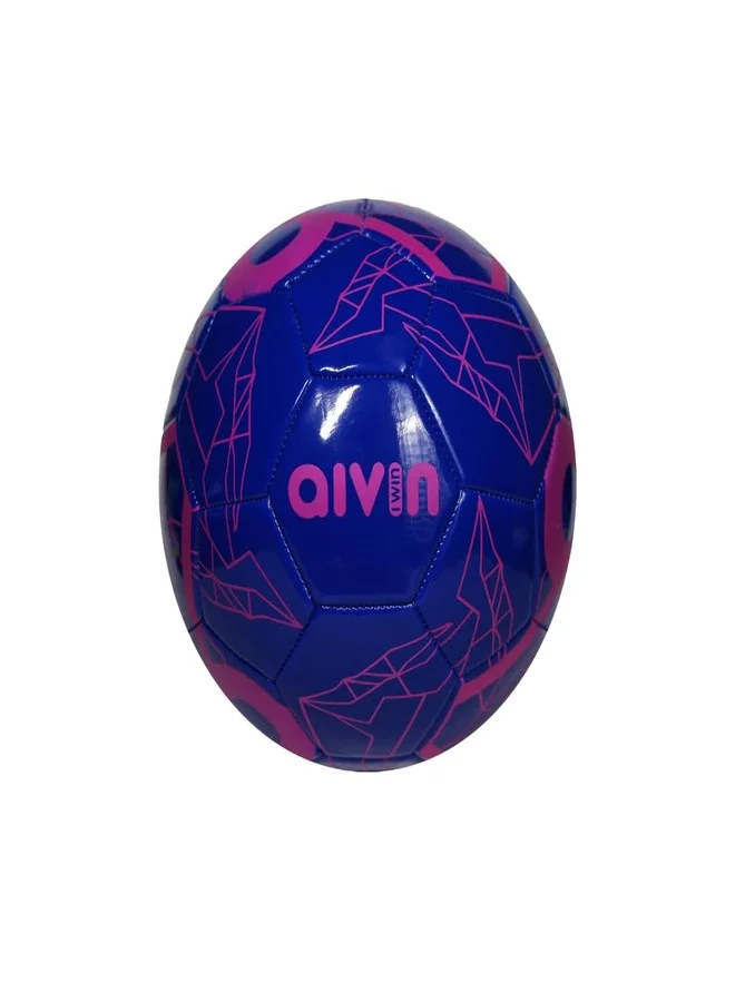 Aivin Football Premium PU Textured Grip Surface (Blue-Pink, Size 5) hio5v