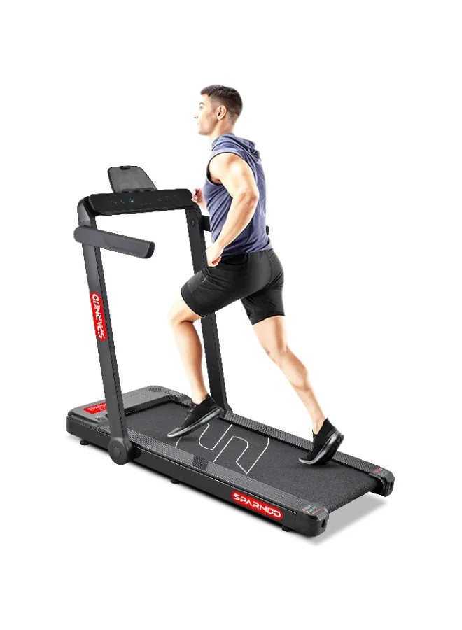 Sparnod Fitness 2-in-1 Foldable Treadmill Under Desk Walking Pad (4 HP, 12 kmph) s3lqa