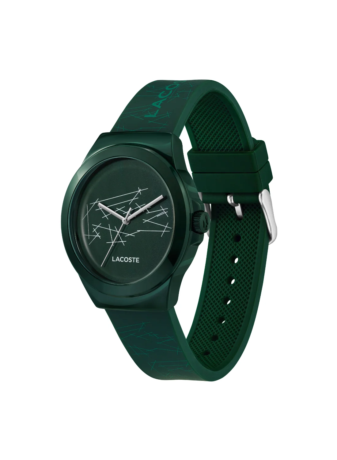 Premium Round Analog Men's Watch with Silicone Strap (Green, 42mm) iqp9v