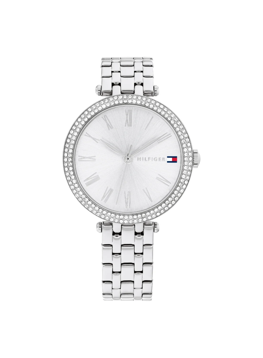 Premium Round Analog Women's Watch with Stainless Steel Case (Silver, 36mm) wg3zj
