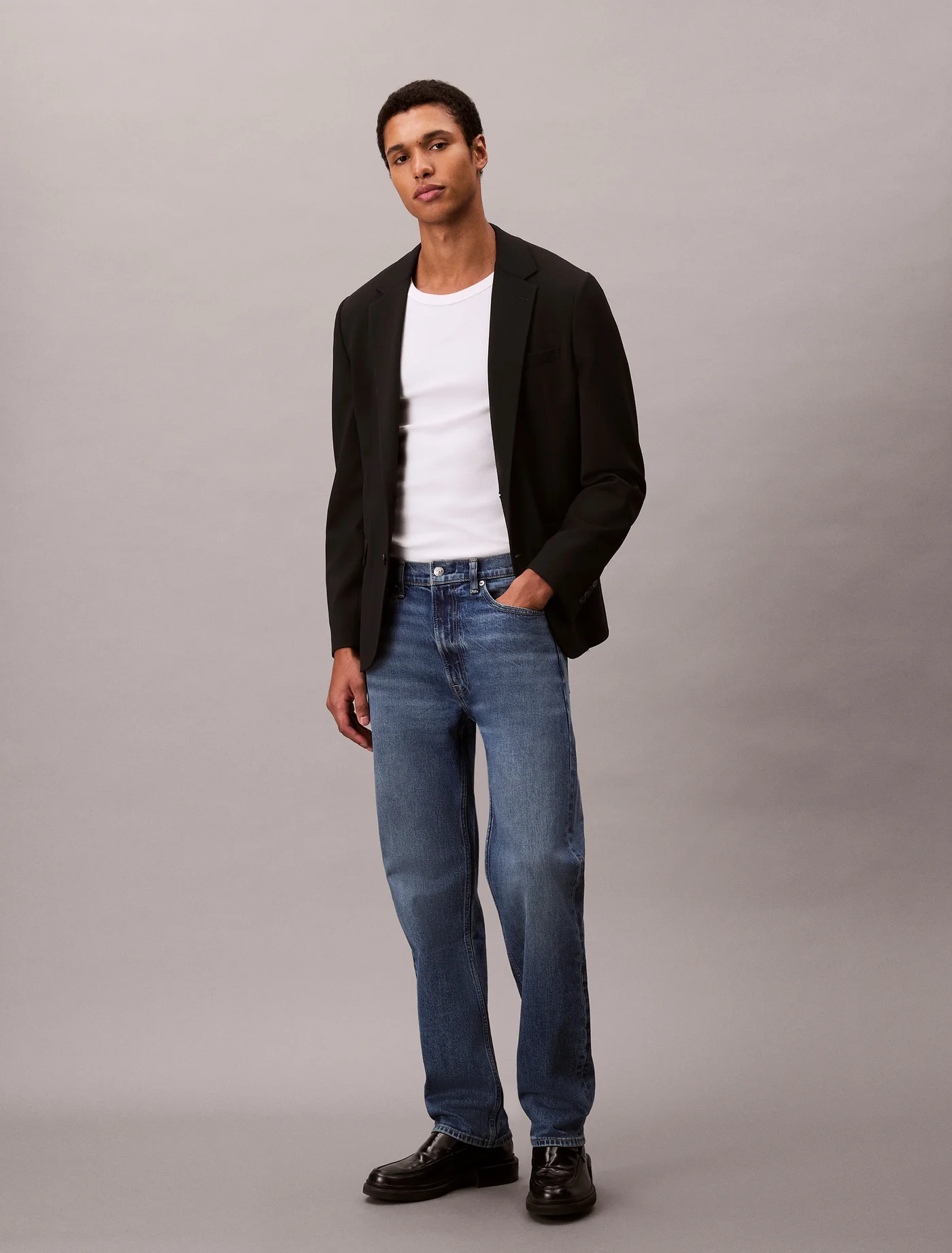Premium Straight Leg Denim Jeans for Men (Blue, 32x32) ul4fd