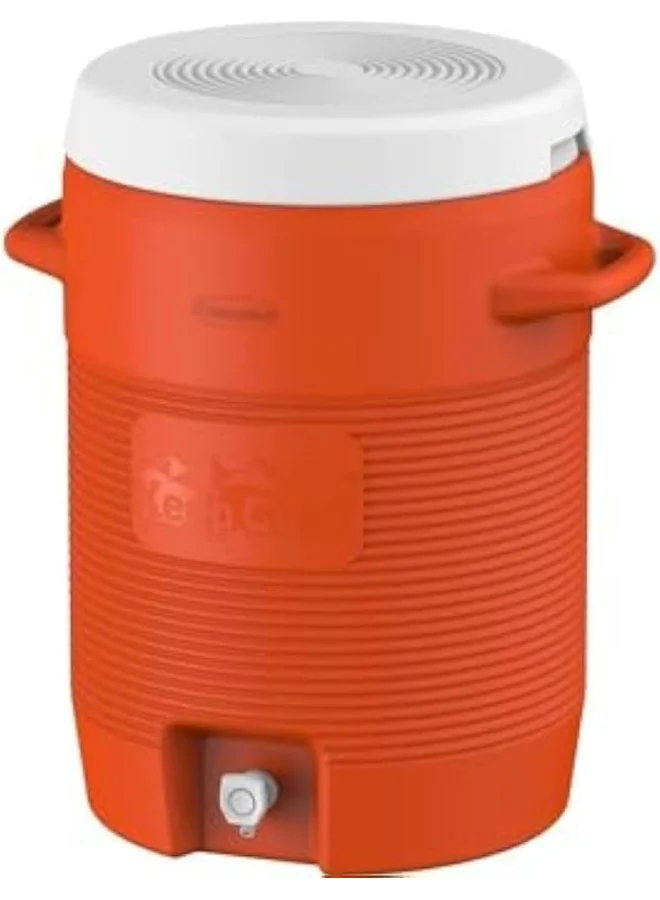 Cosmoplast Super Jumbo Water Cooler Premium Insulated Beverage Dispenser (Orange, 59L) i0y56