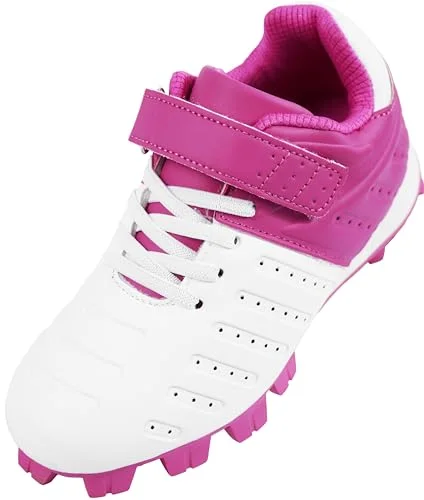 Sooneeya Kids Baseball Cleats Lightweight Rubber Molded Softball Shoes (Rose, 30 cm) xbcwo