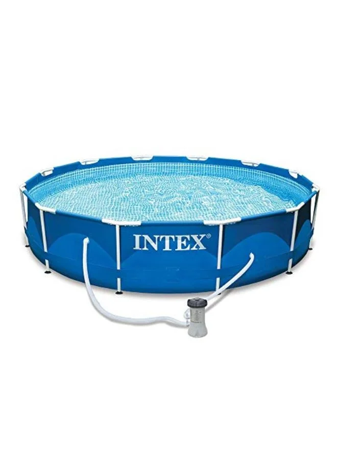 Premium Metal Frame Round Swimming Pool Set with Filter Pump (366cm x 76cm) 84s08