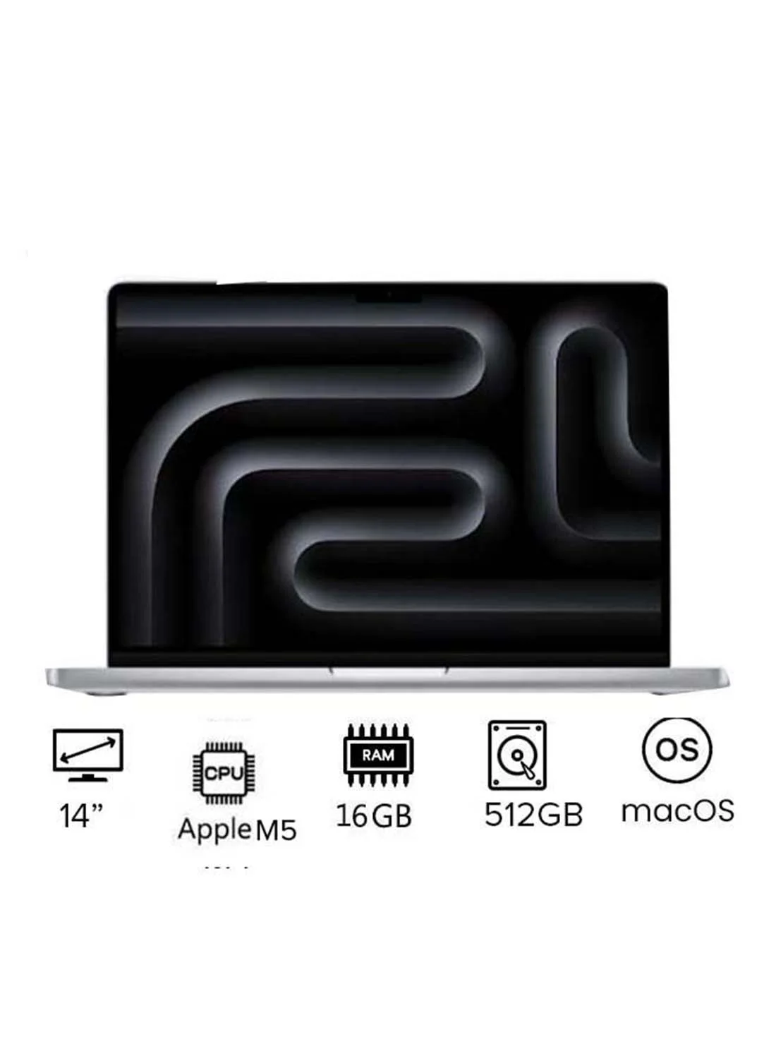 Premium Smart Laptop Pro MDE44 14-Inch Display 16GB RAM 512GB SSD High-Performance Professional Notebook (Silver, 14 Inch) 8m2mo