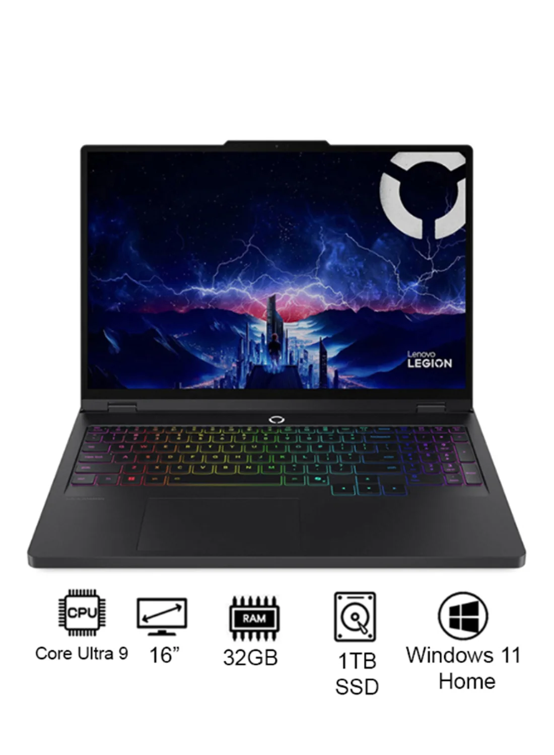 Premium Gaming Laptop 16-Inch WQXGA Display, Ultra 9 Processor, 32GB RAM, 1TB SSD, 8GB Graphics Card, Windows 11 Home (Eclipse Black, 16-Inch) jtdmk