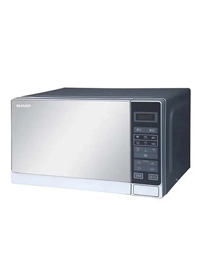 Premium Countertop Microwave Oven 800W Compact Electric Kitchen Appliance (Silver, 20 L) yuklk