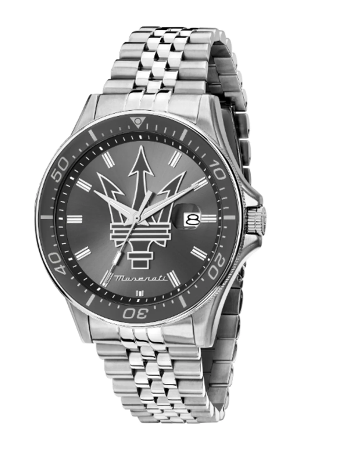 Premium Stainless Steel Chronograph Watch with Grey Sunray Dial (44 mm) for Men f10d6
