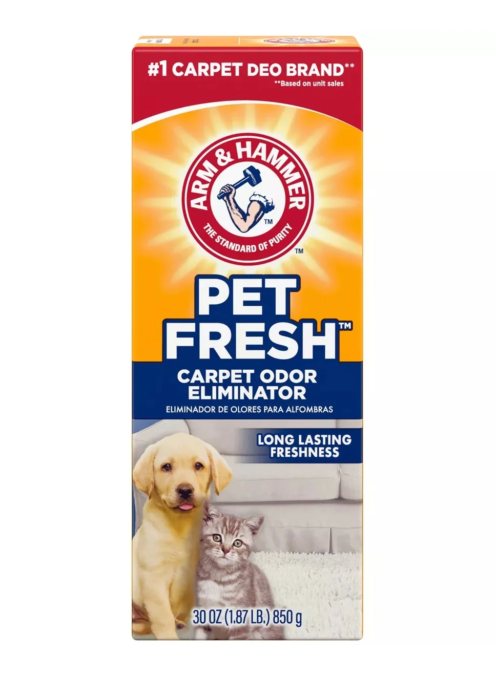 Premium Pet Carpet Odor Eliminator Powder (Neutralizing Formula, 850 g) ciqtm