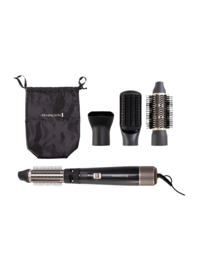 Premium Multi-Function Hot Air Styler Hair Dryer and Volumizer with 4 Attachments (Black, 1000 Watts) pn4x6