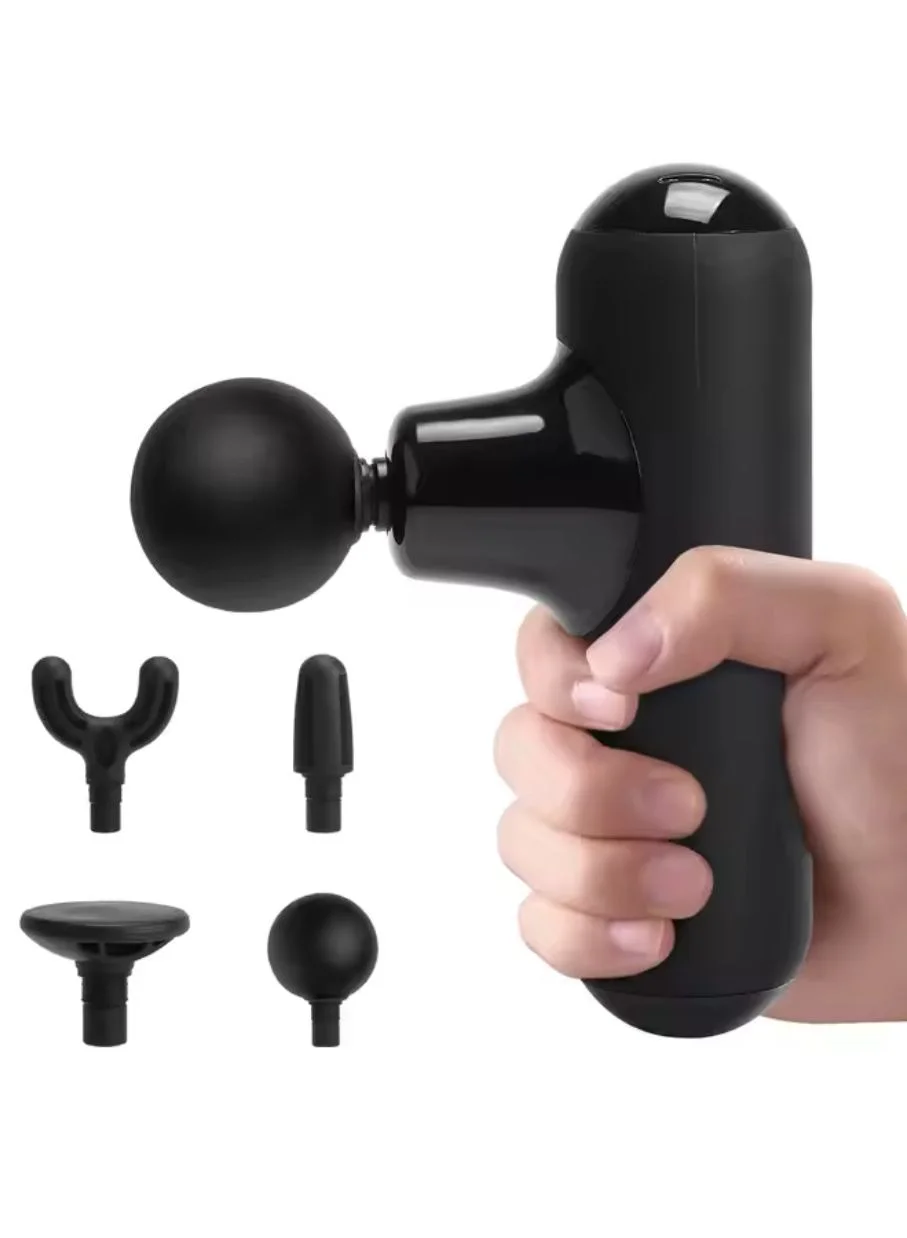 Prime by Javaudan Percussion Muscle Massage Gun with 5-Speed Settings and 4 Interchangeable Attachments (Portable Travel Case Included) 3igul
