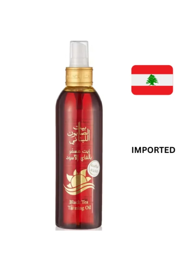 BAYT AL SABOUN AL LOUBNANI Black Tea Tanning Oil Premium Sun-Kissed Glow Formula (150 mL) scsj5