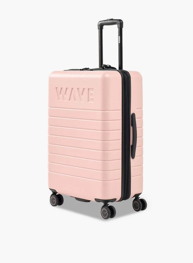 Wave Textured Hardcase Luggage Trolley with Retractable Handle (28 Inch Check-In Bag) z0dsb