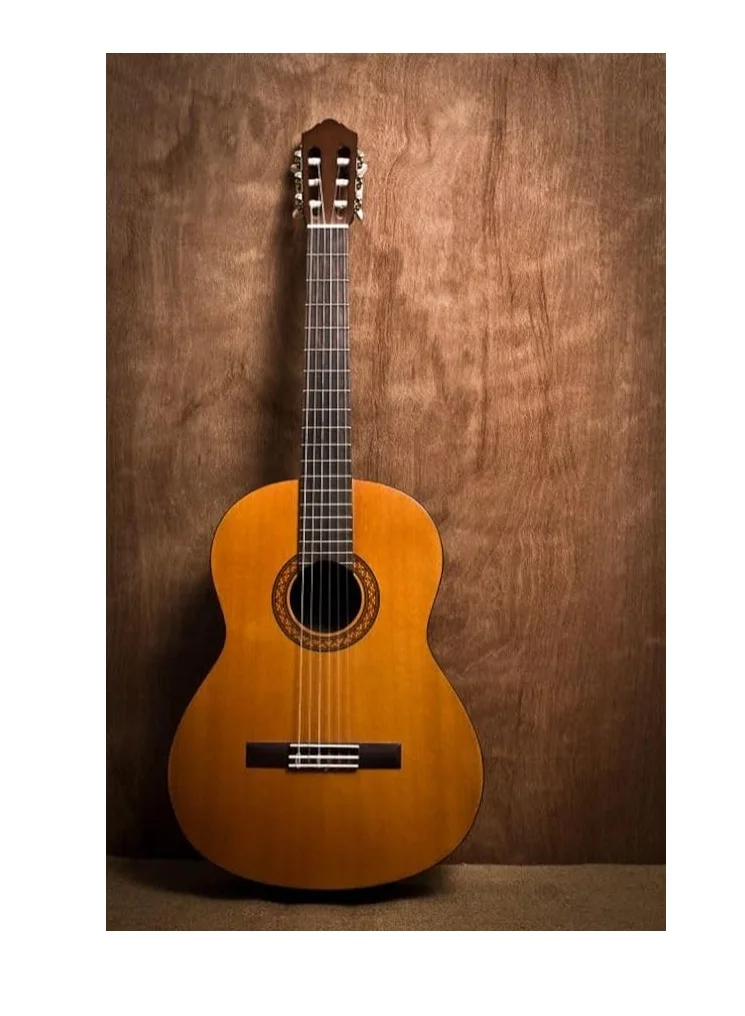 Megarya Classical Guitar High Gloss Finish with Nylon Strings and Carrying Bag (34-inch, Yellow) p6y0p