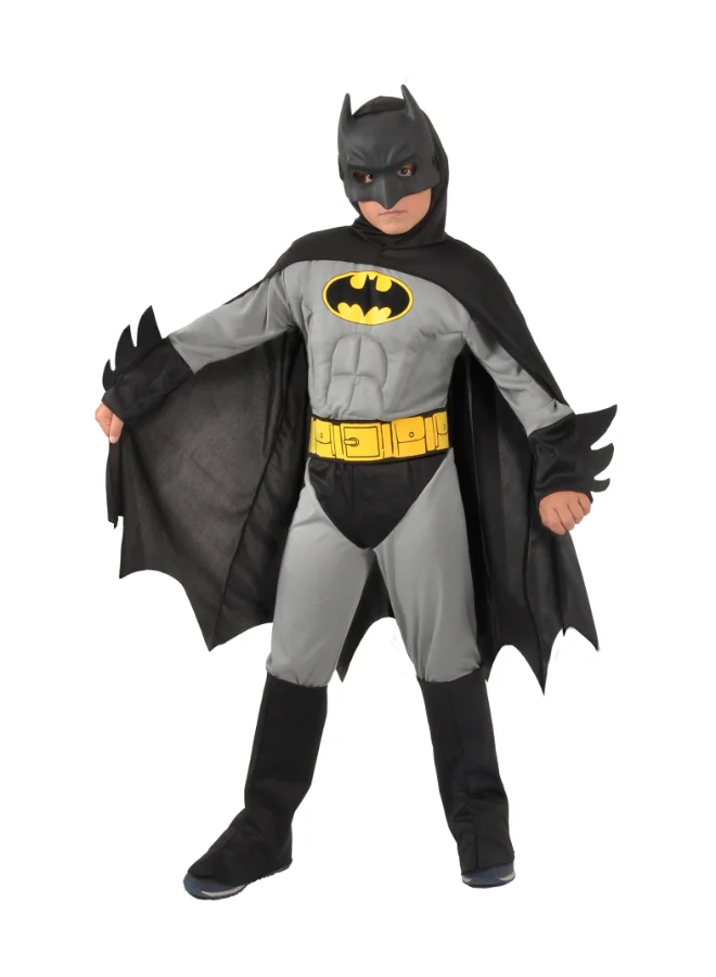 Ciao Superhero Muscle Costume Set for Kids (Grey, 8-10 Years) - Premium Character Outfit with Cape and Accessories ia695