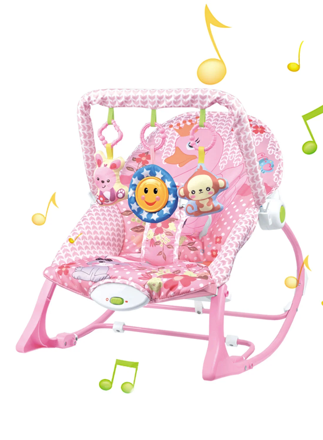 MaBaby Multifunctional Baby Rocking Chair with Music and Toys, Adjustable Newborn Cradle (65x46x49cm) ek5c6