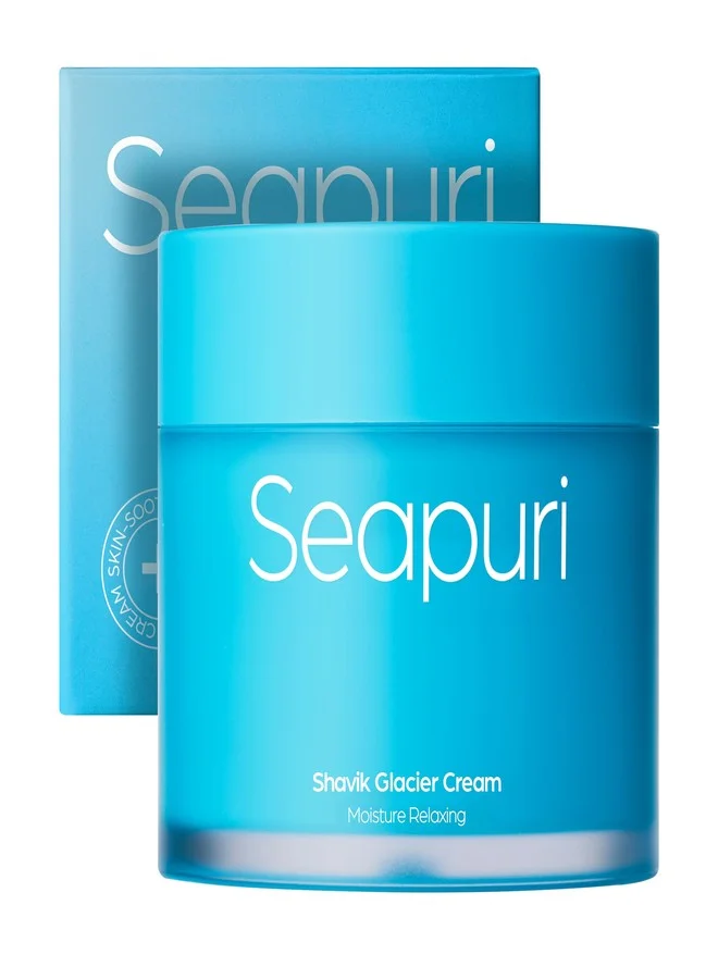 Seapuri Shavik Icelandic Glacier Soothing Cream Premium Face Moisturizer with 5 Types of Hyaluronic Acid for Dry Sensitive Skin (50 mL) v5iwg