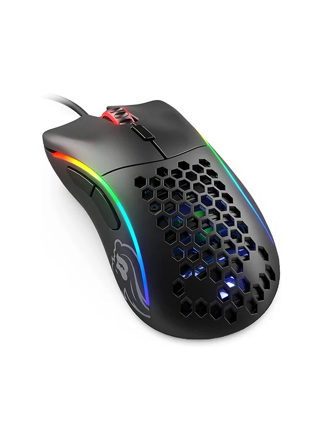 Premium Lightweight Ergonomic Wired Gaming Mouse with RGB Backlit Honeycomb Shell (Matte Black, 61g) dc6u2