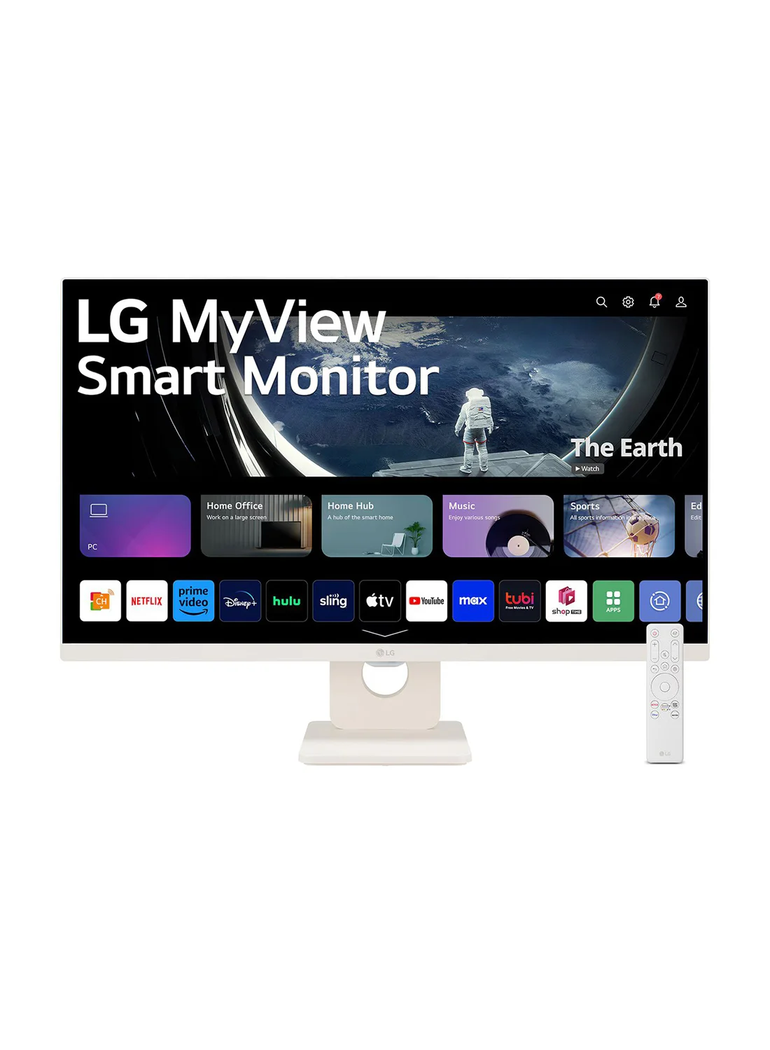 Ultra-HD 27-inch Smart Wireless Monitor FHD IPS Display 100Hz Refresh Rate HDR 10 (White, 27-inch) c5caa