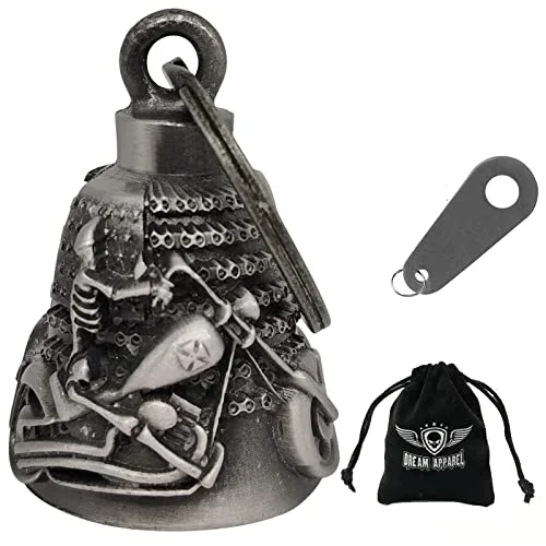 Dream Apparel Motorcycle Ride Bell Spirit Bell Accessory for Bikers (Silver, 3 cm) 9hvge