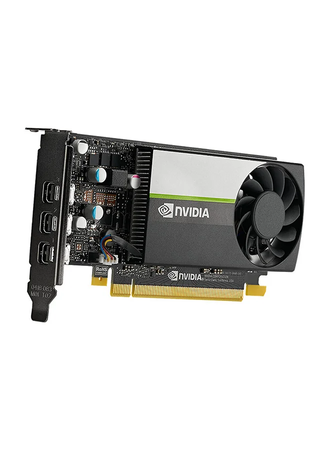 Professional Low-Profile Graphics Card 4GB GDDR6 Memory 384 CUDA Cores PCIe 3.0 x16 with 3 Mini DisplayPort Outputs (Black, 4GB) dw9rw